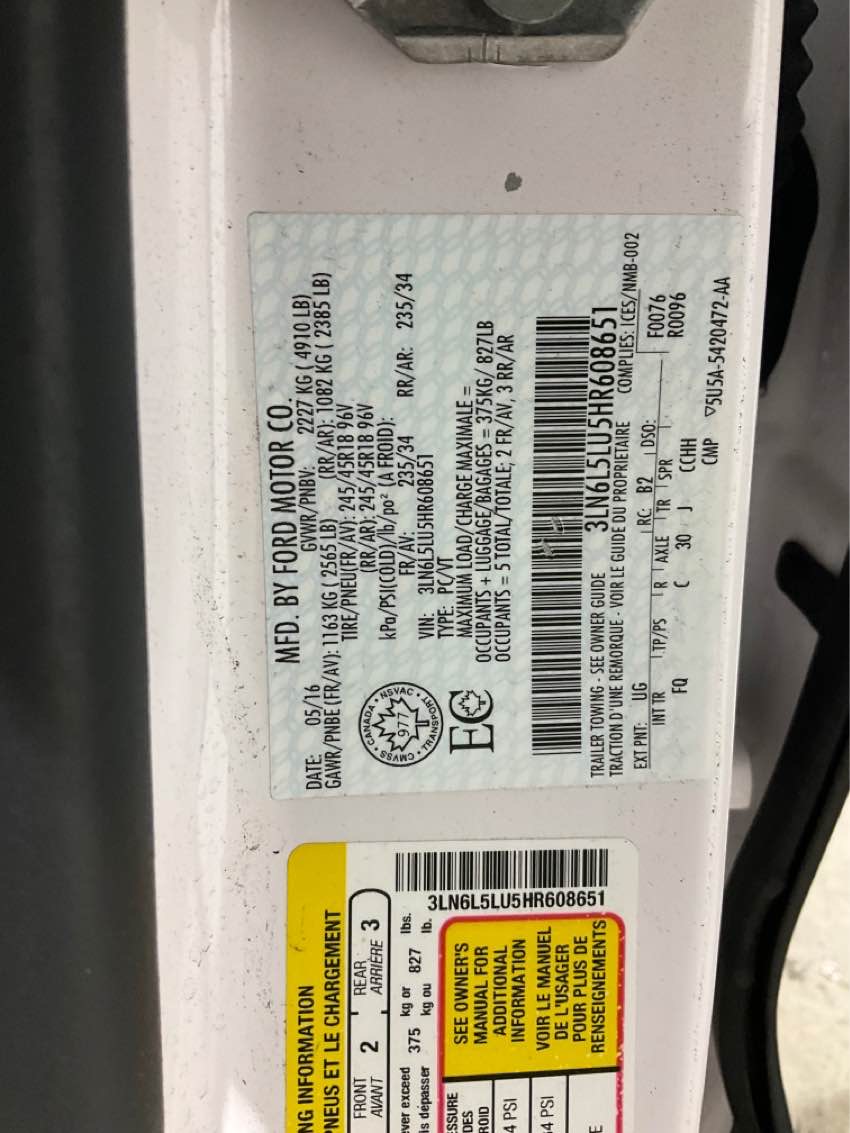 LINCOLN MKZ 2017 - 4