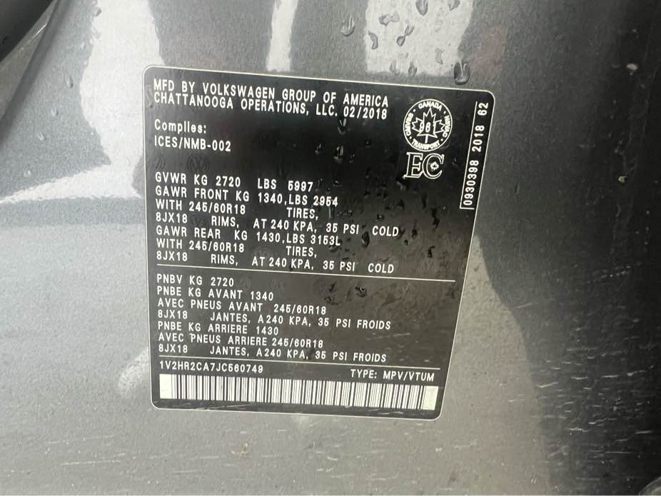 VOLKSWAGEN ATLAS 2018 - 5