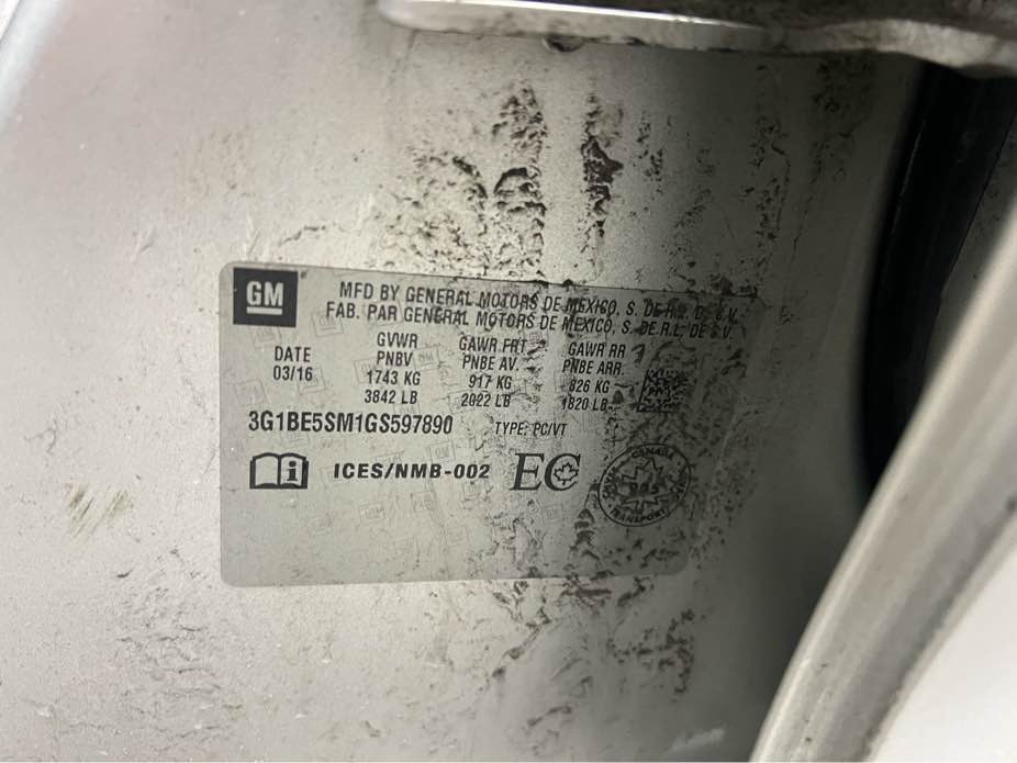 CHEVROLET CRUZE 2016 - 6