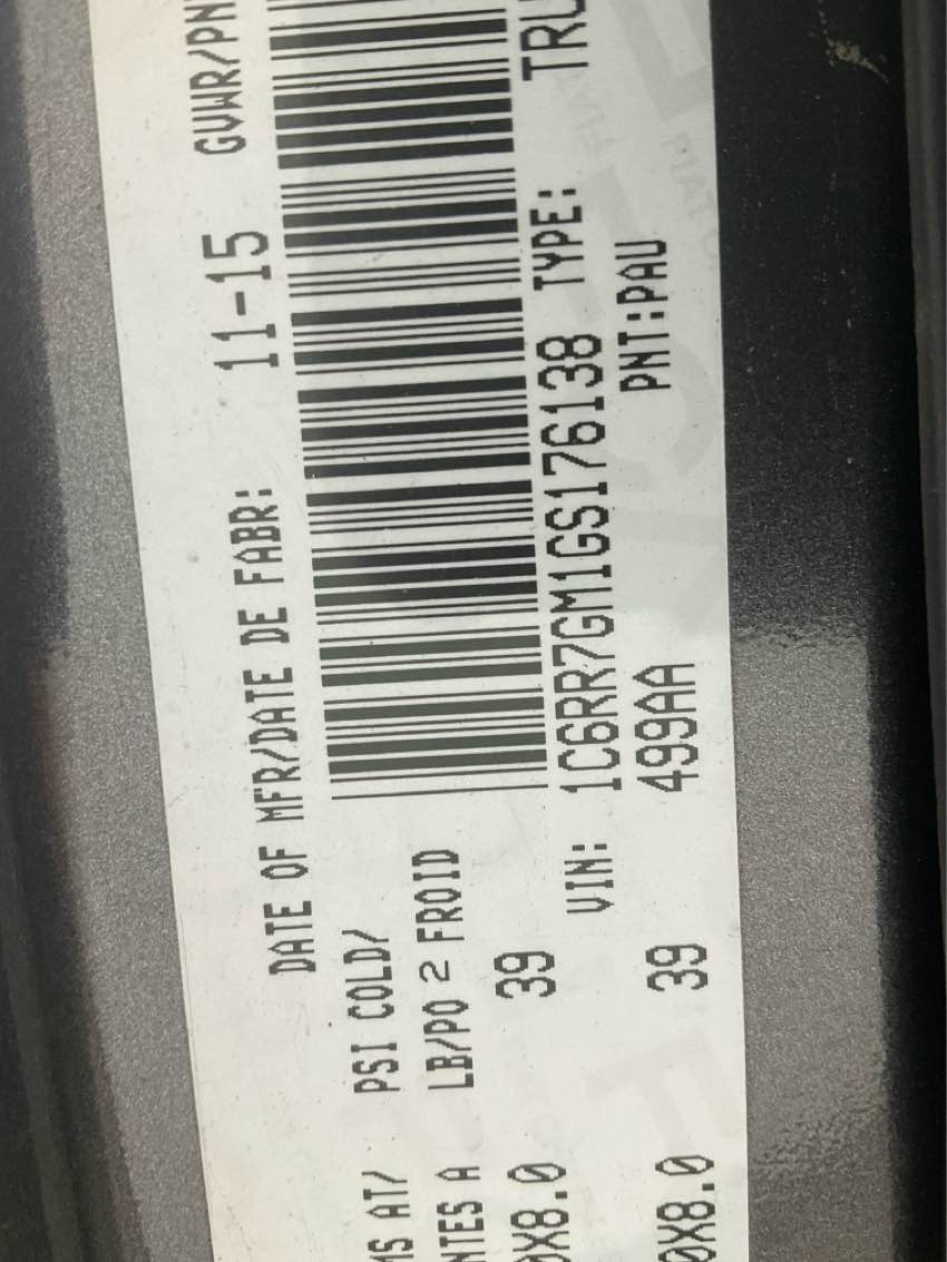 DODGE RAM BIG HORN 2016 - 6