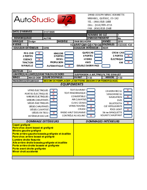 DODGE RAM BIG HORN 2016 - 9