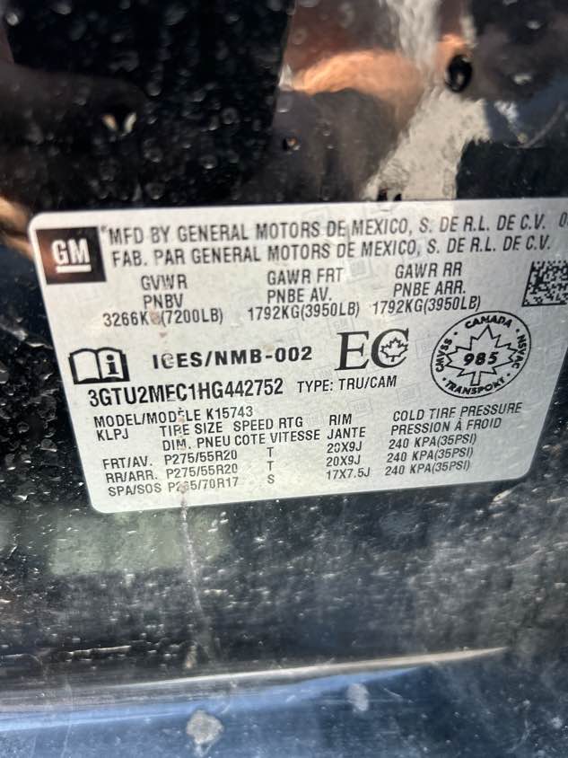 GMC SIERRA K1500 2017 - 7