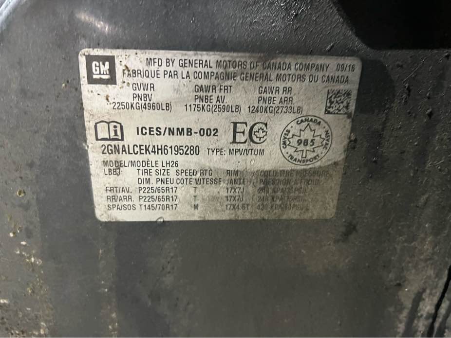 CHEVROLET EQUINOX 2017 - 7