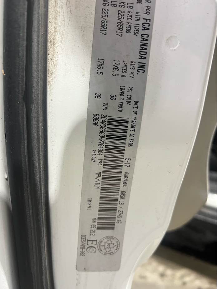 DODGE GRAND CARAVAN 2017 - 7