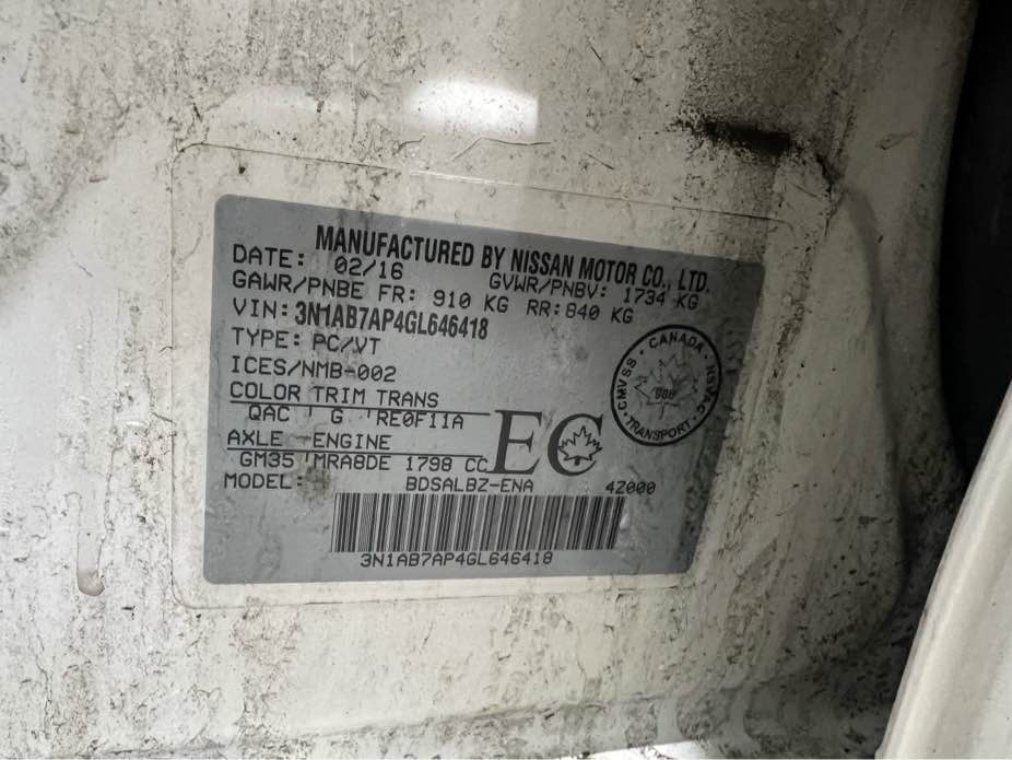 NISSAN SENTRA 2016 - 7