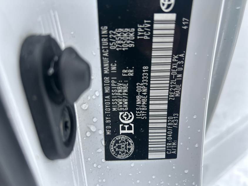 TOYOTA COROLLA 2022 - 10