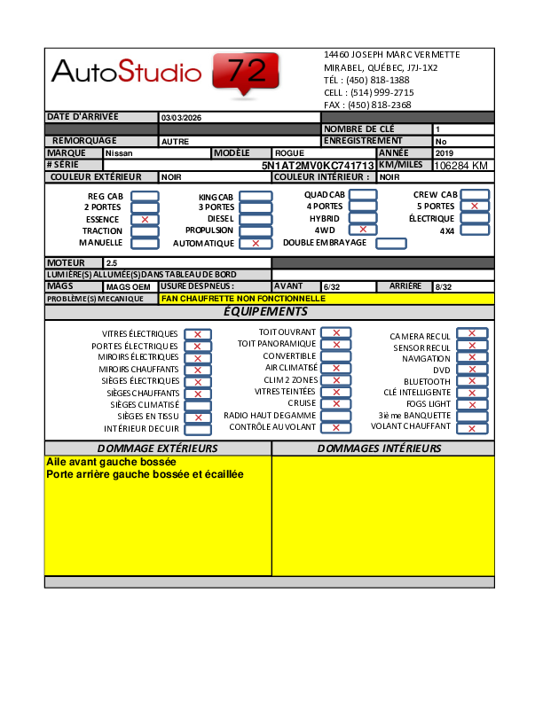 NISSAN ROGUE 2019 - 14