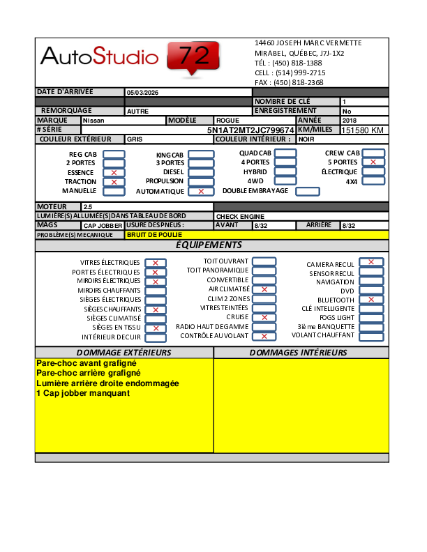 NISSAN ROGUE 2018 - 11