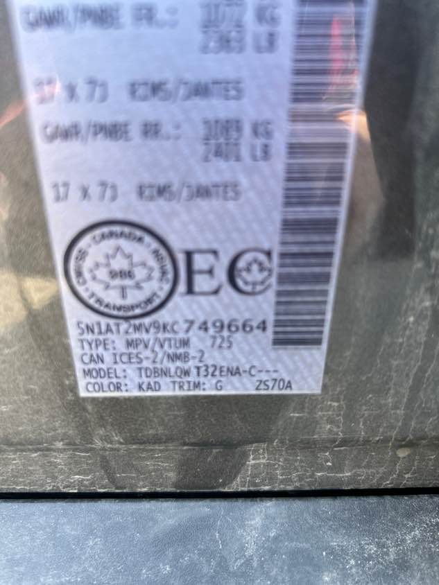 NISSAN ROGUE 2019 - 7