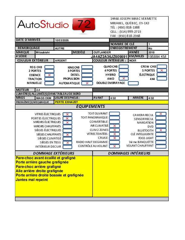 MITSUBISHI OUTLANDER 2018 - 11