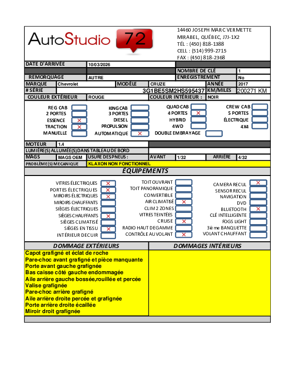 CHEVROLET CRUZE 2017 - 11