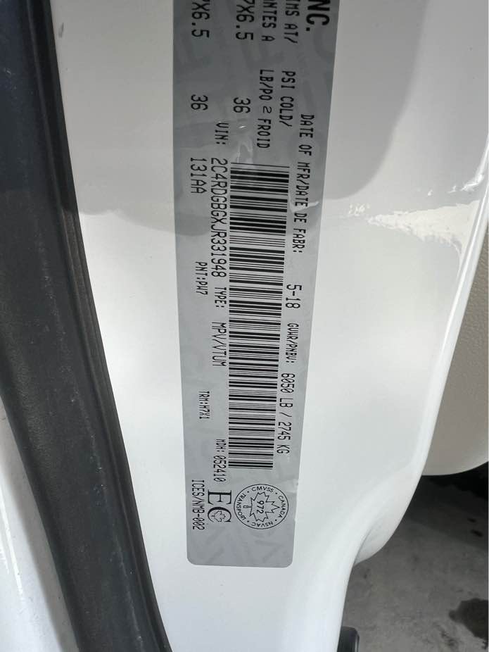 DODGE GRAND CARAVAN 2018 - 7