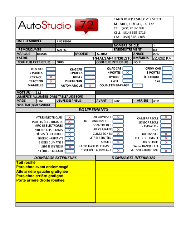 NISSAN ALTIMA 2017 - 11