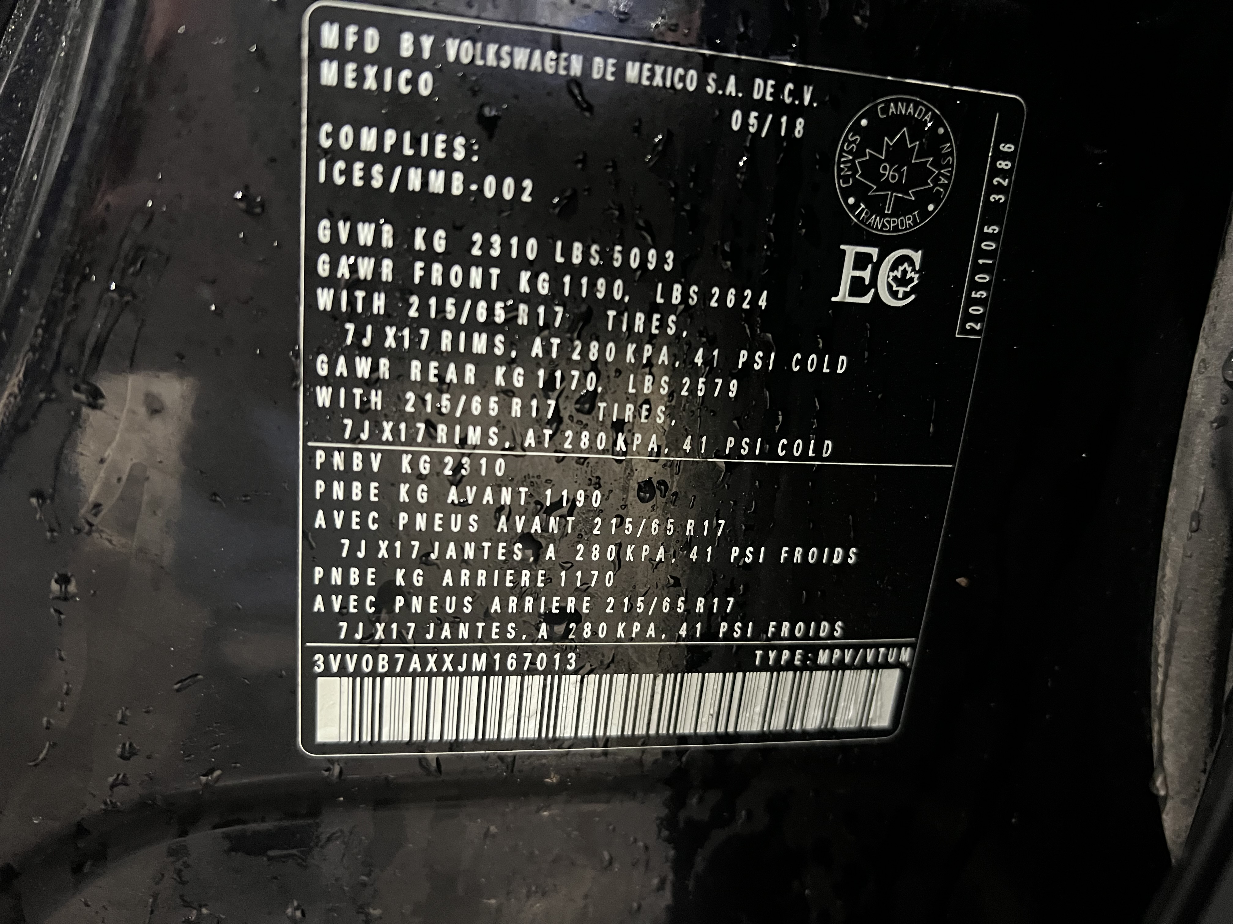 VOLKSWAGEN TIGUAN 2018 - 9