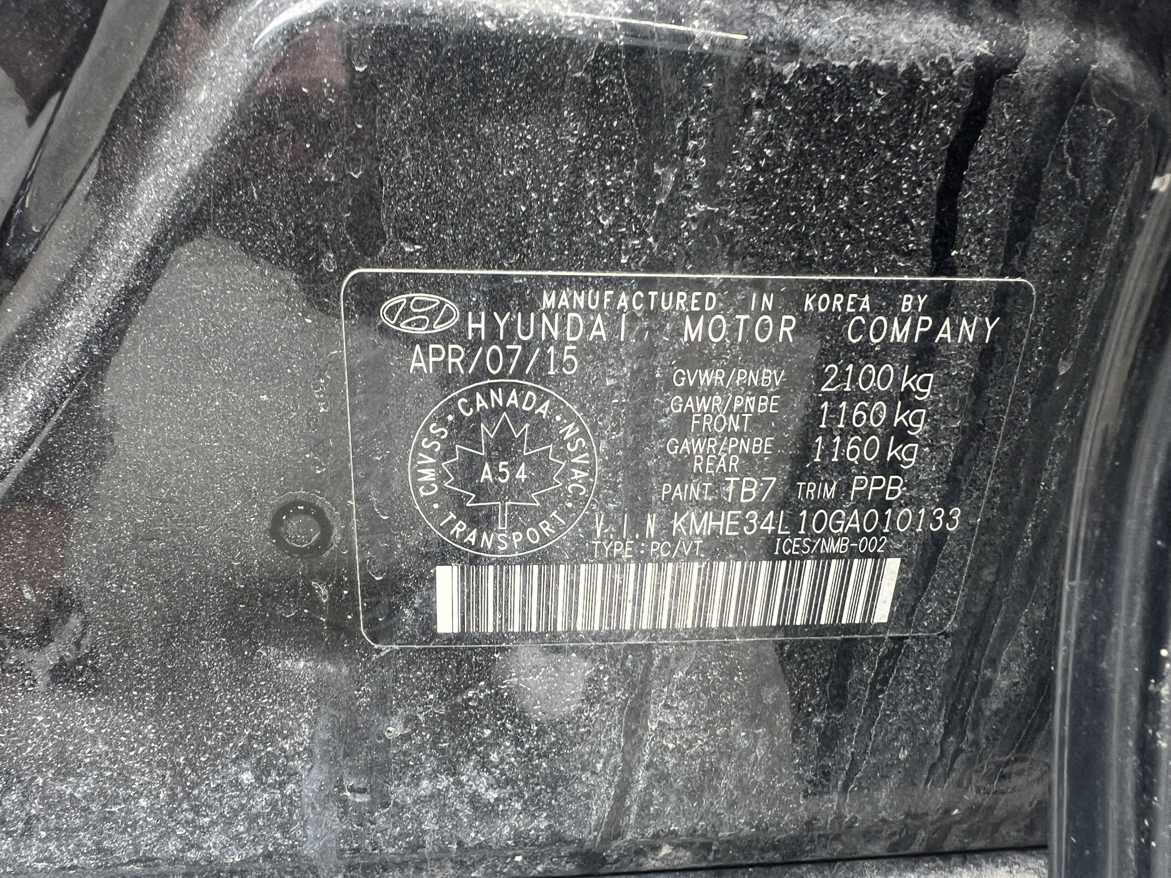 HYUNDAI SONATA HYBRIDE 2016 - 8