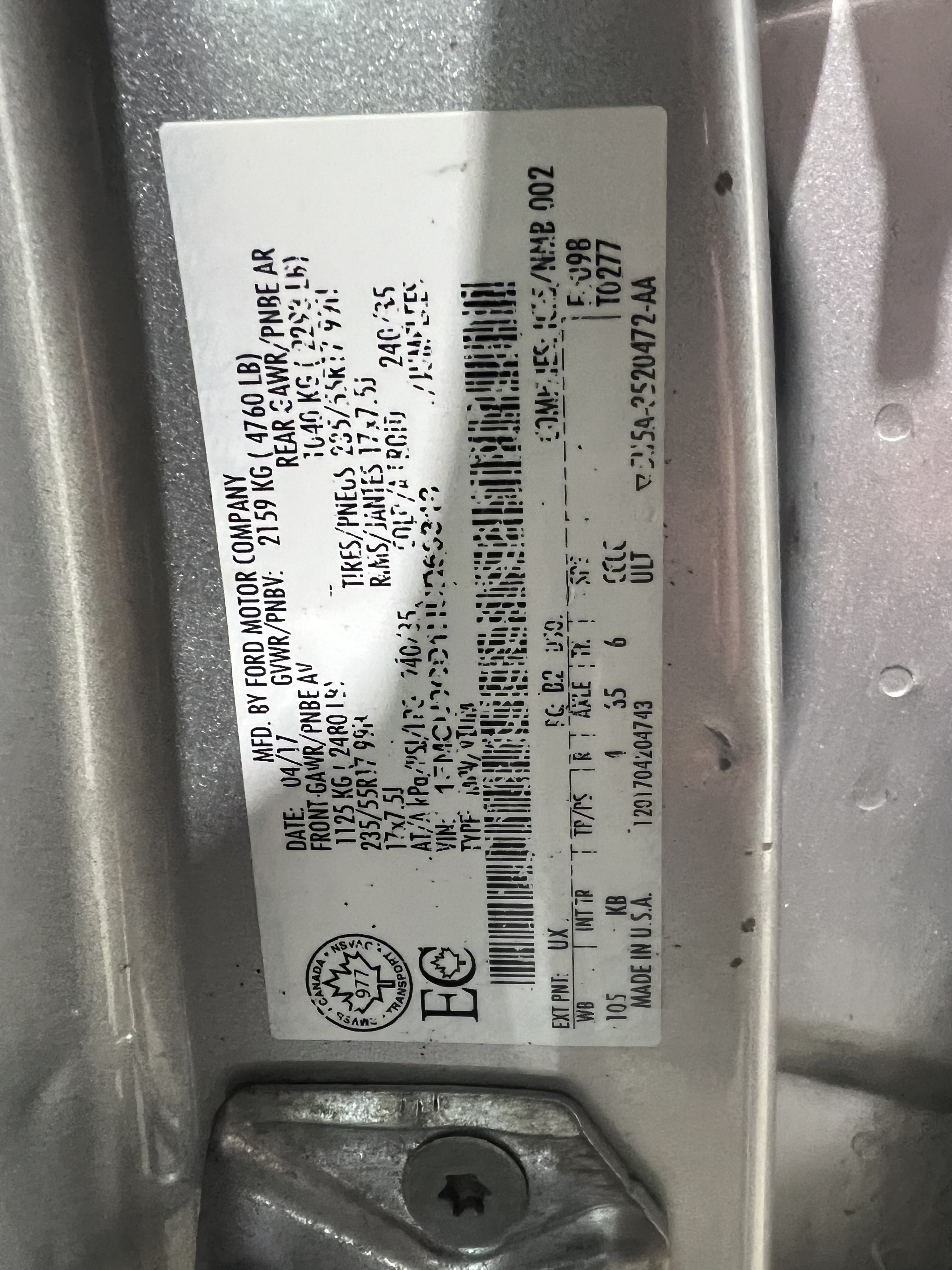 FORD ESCAPE 2017 - 9