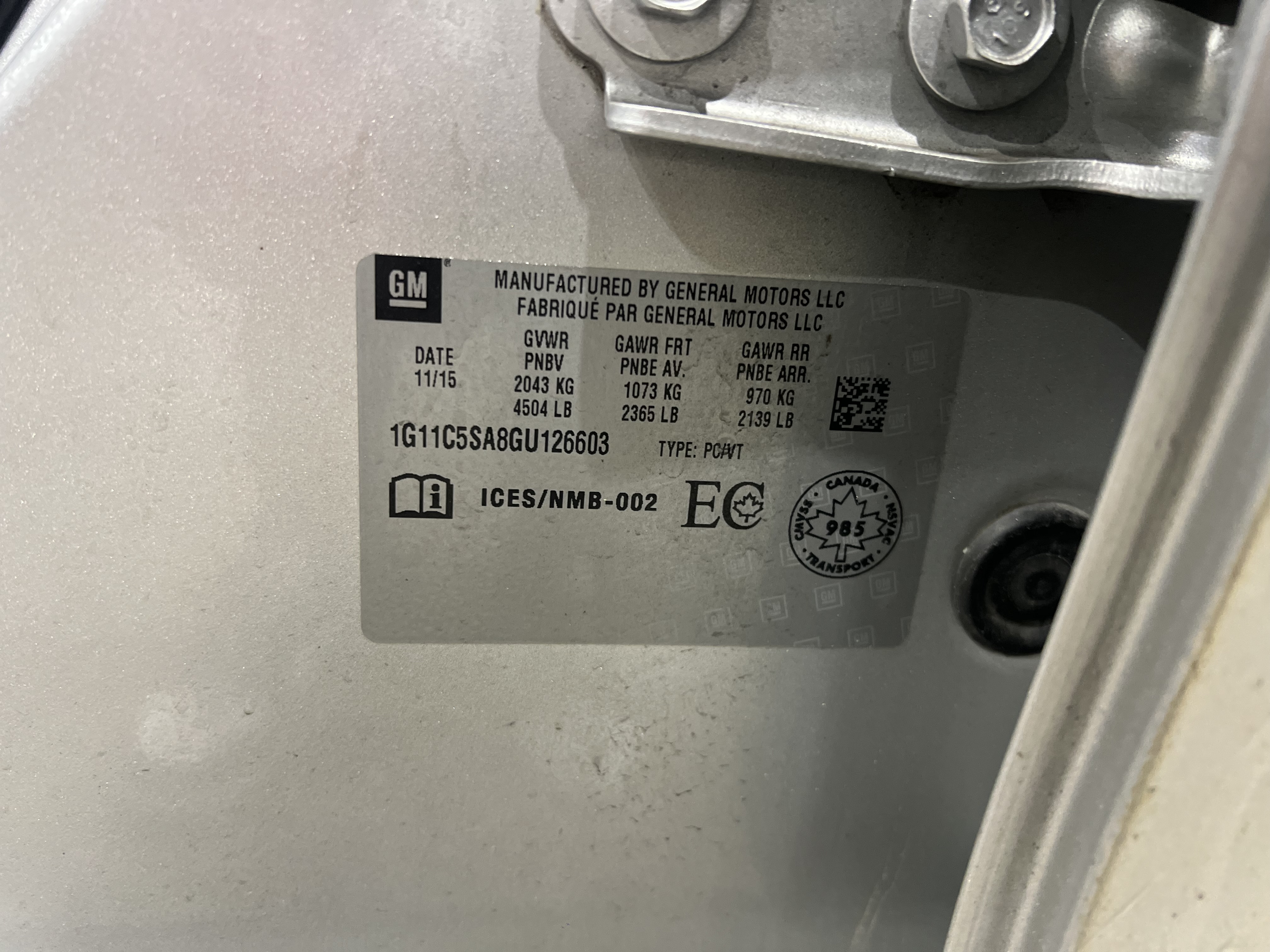 CHEVROLET MALIBU LIMITED 2016 - 9