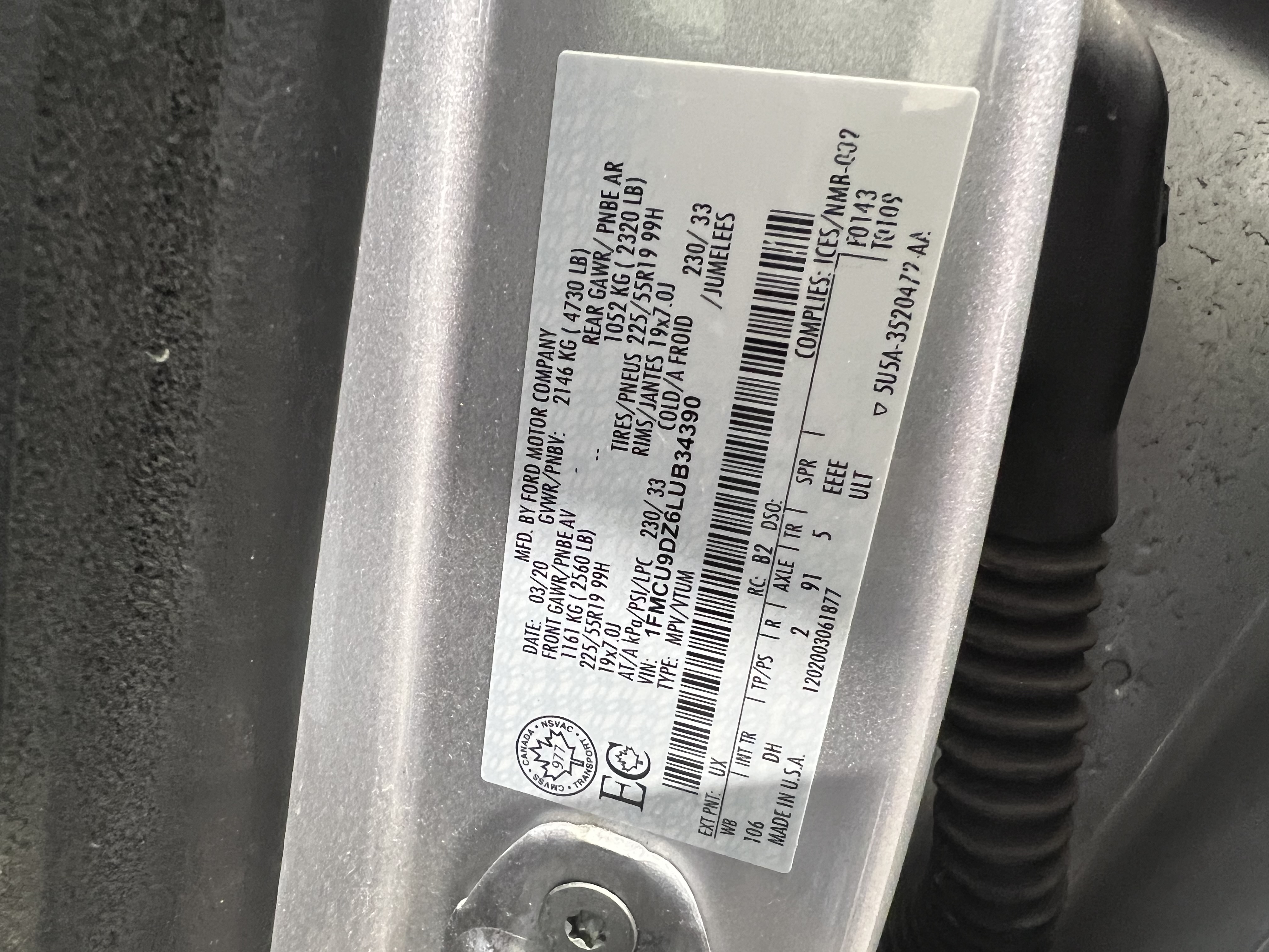 FORD ESCAPE 2020 - 7