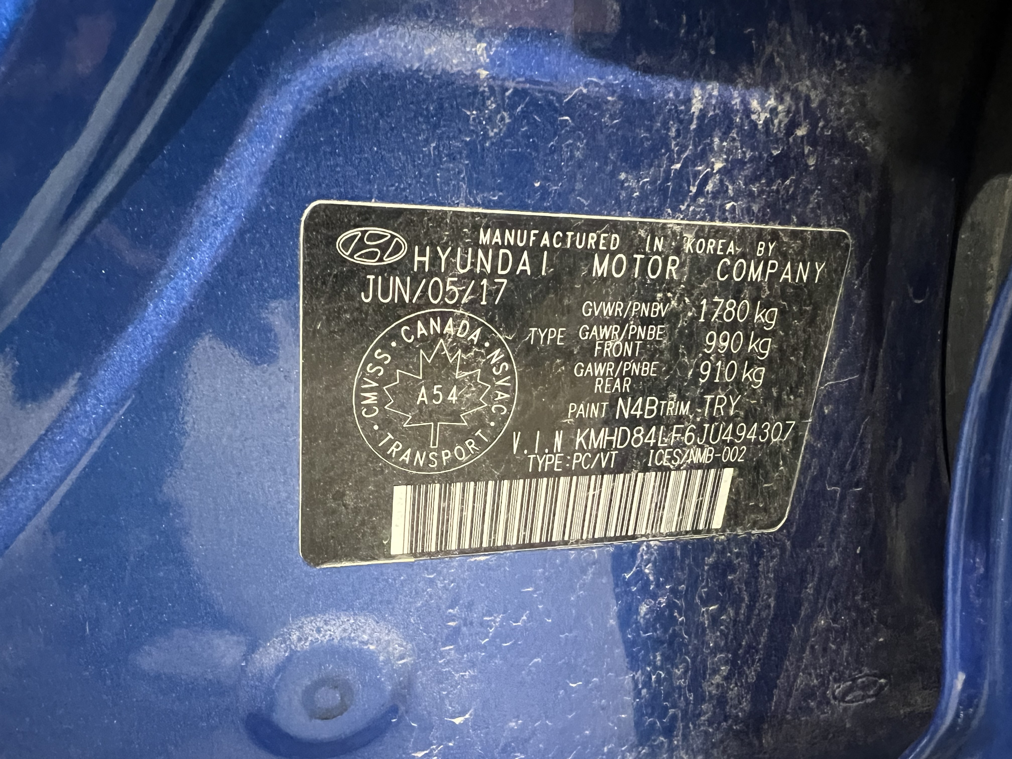HYUNDAI ELANTRA 2018 - 8