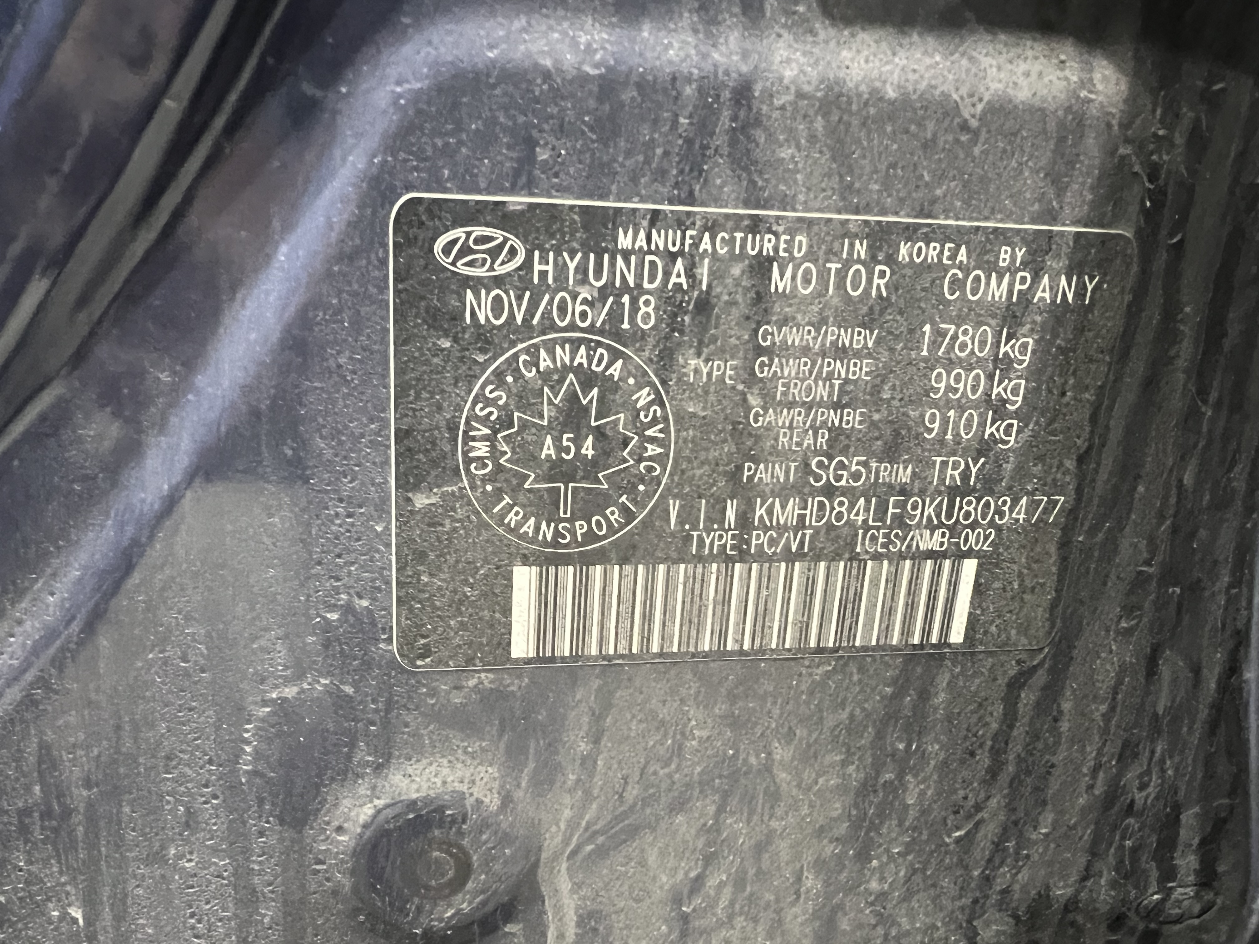 HYUNDAI ELANTRA 2019 - 8