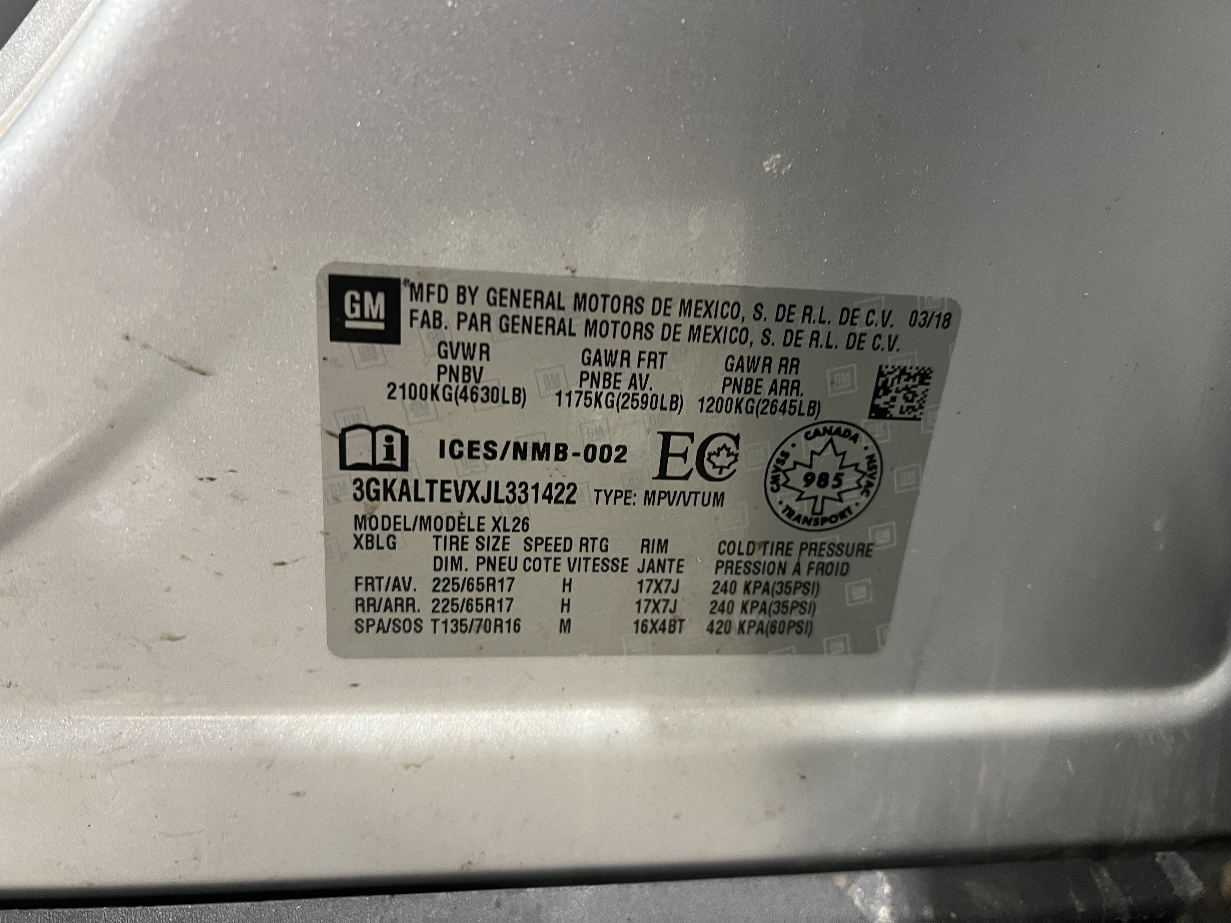 GMC TERRAIN 2018 - 8
