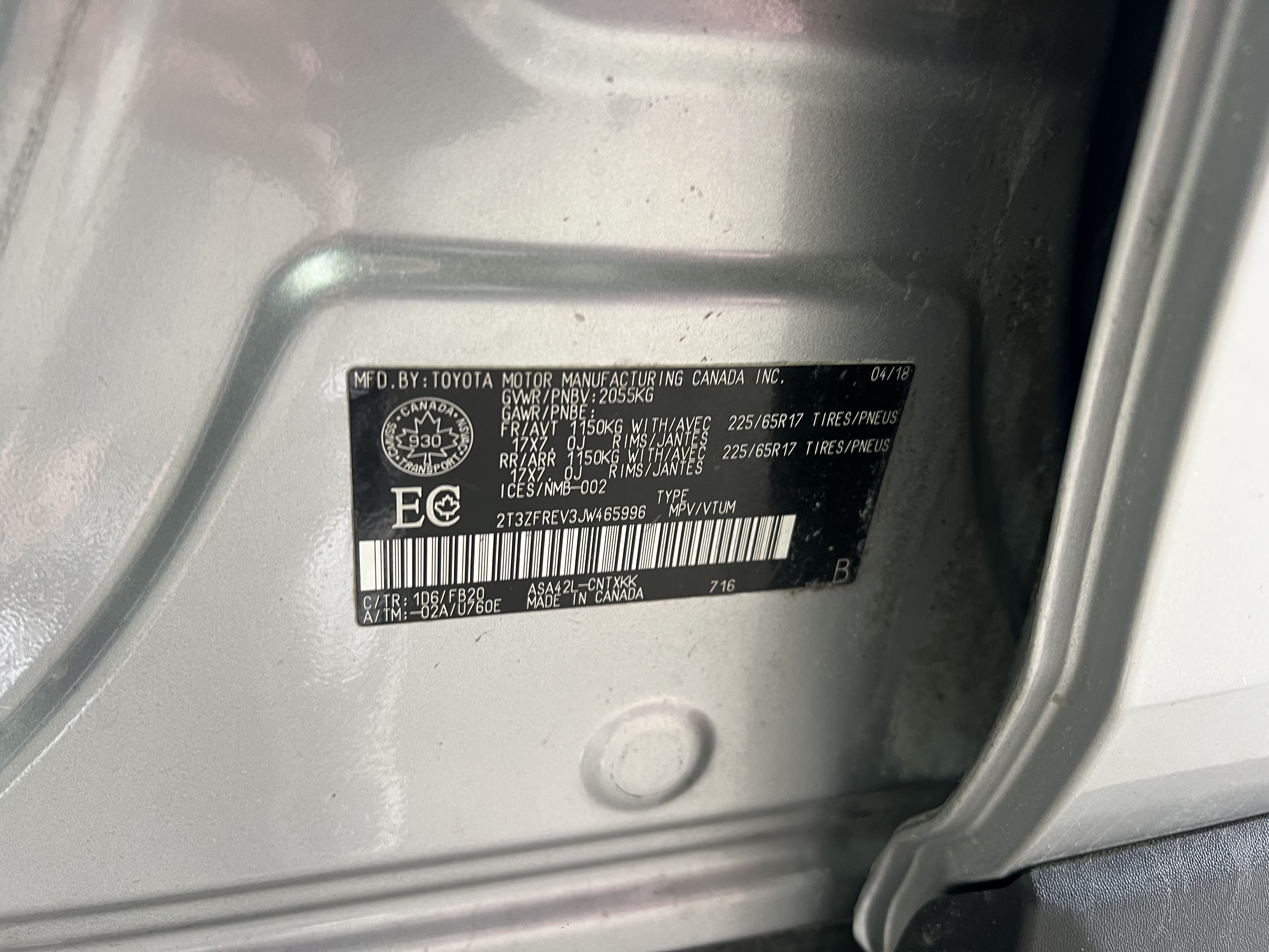 2018 Toyota RAV4 LE