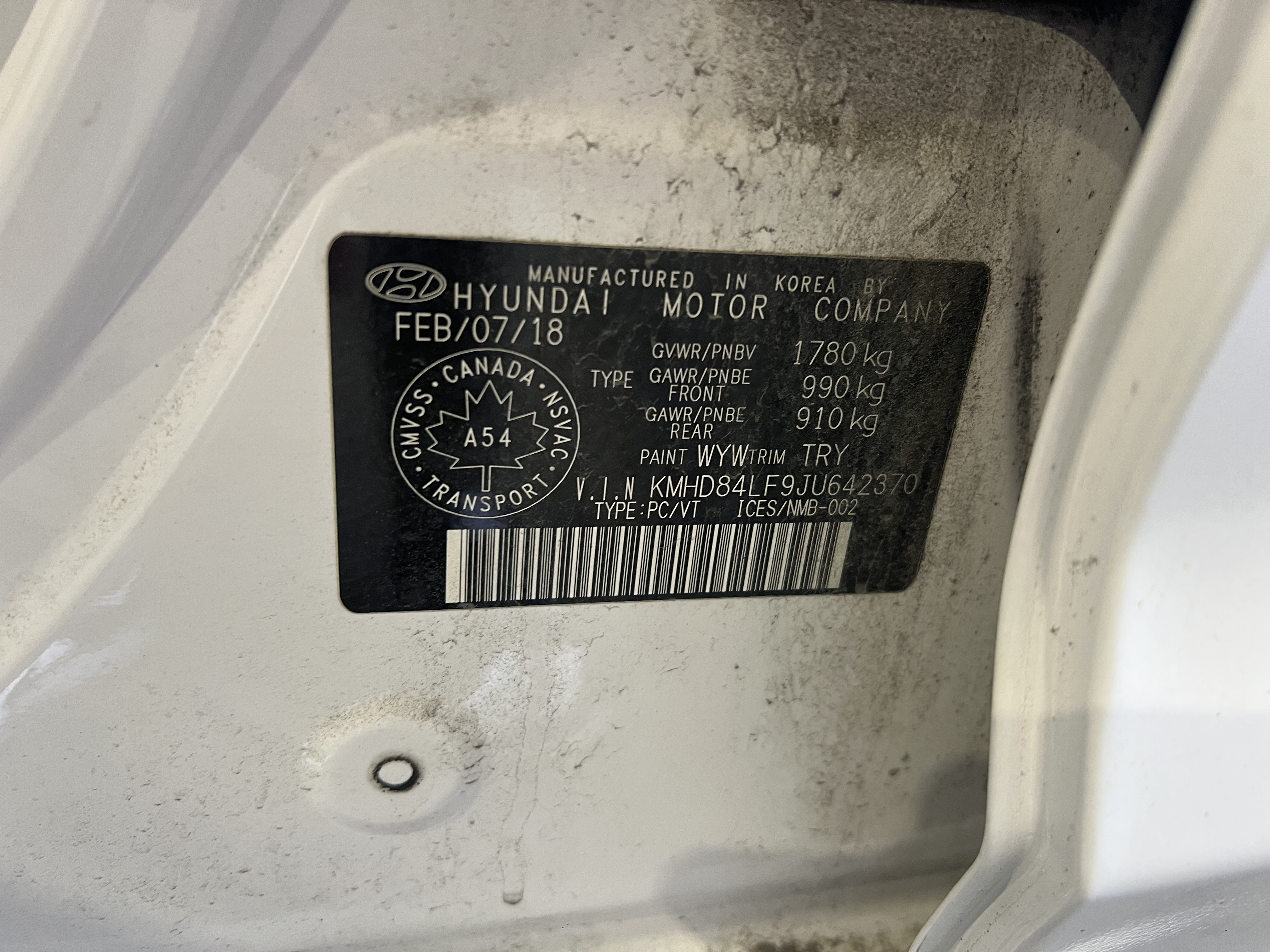 HYUNDAI ELANTRA 2018 - 7