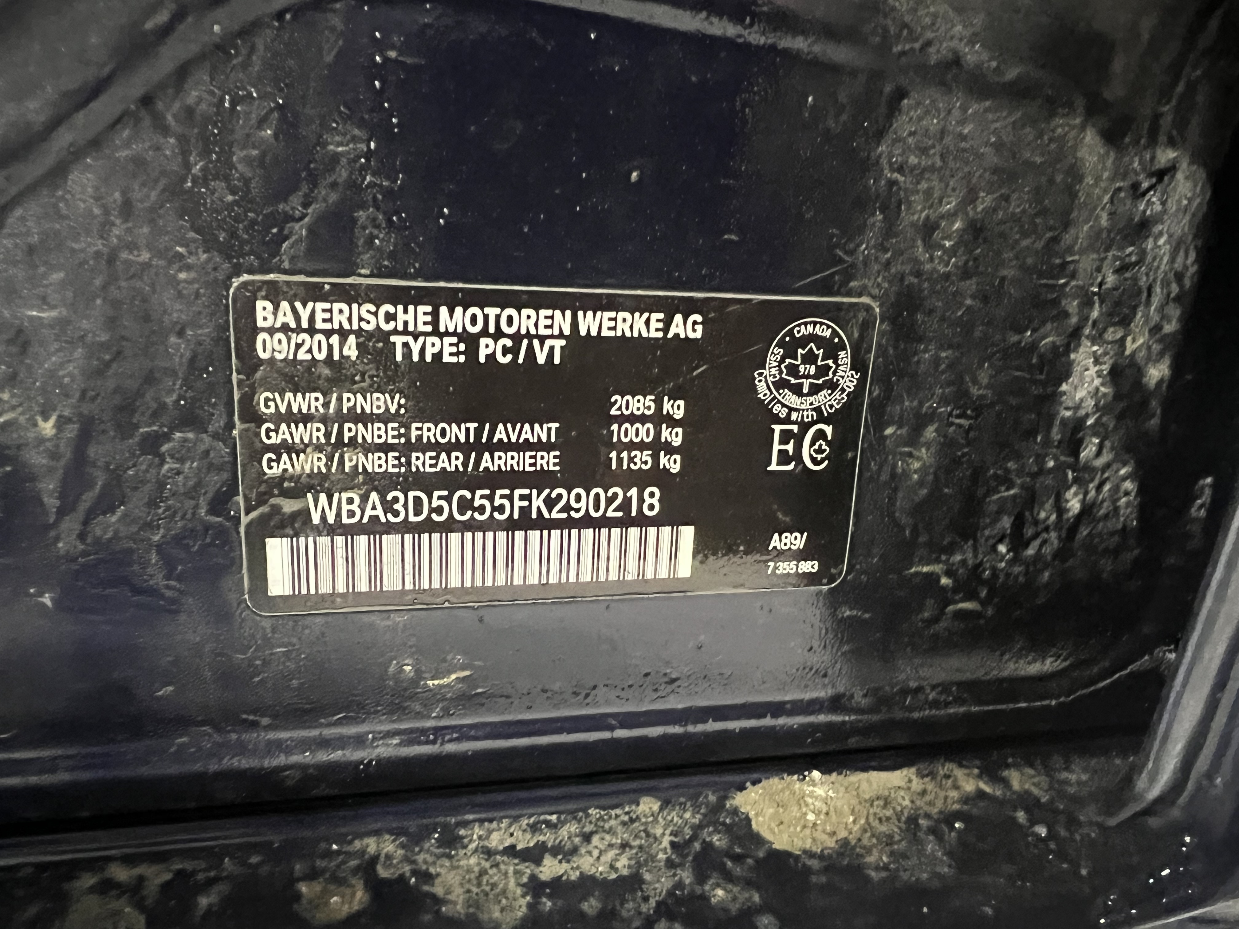 BMW 3 SERIES 2015 - 8
