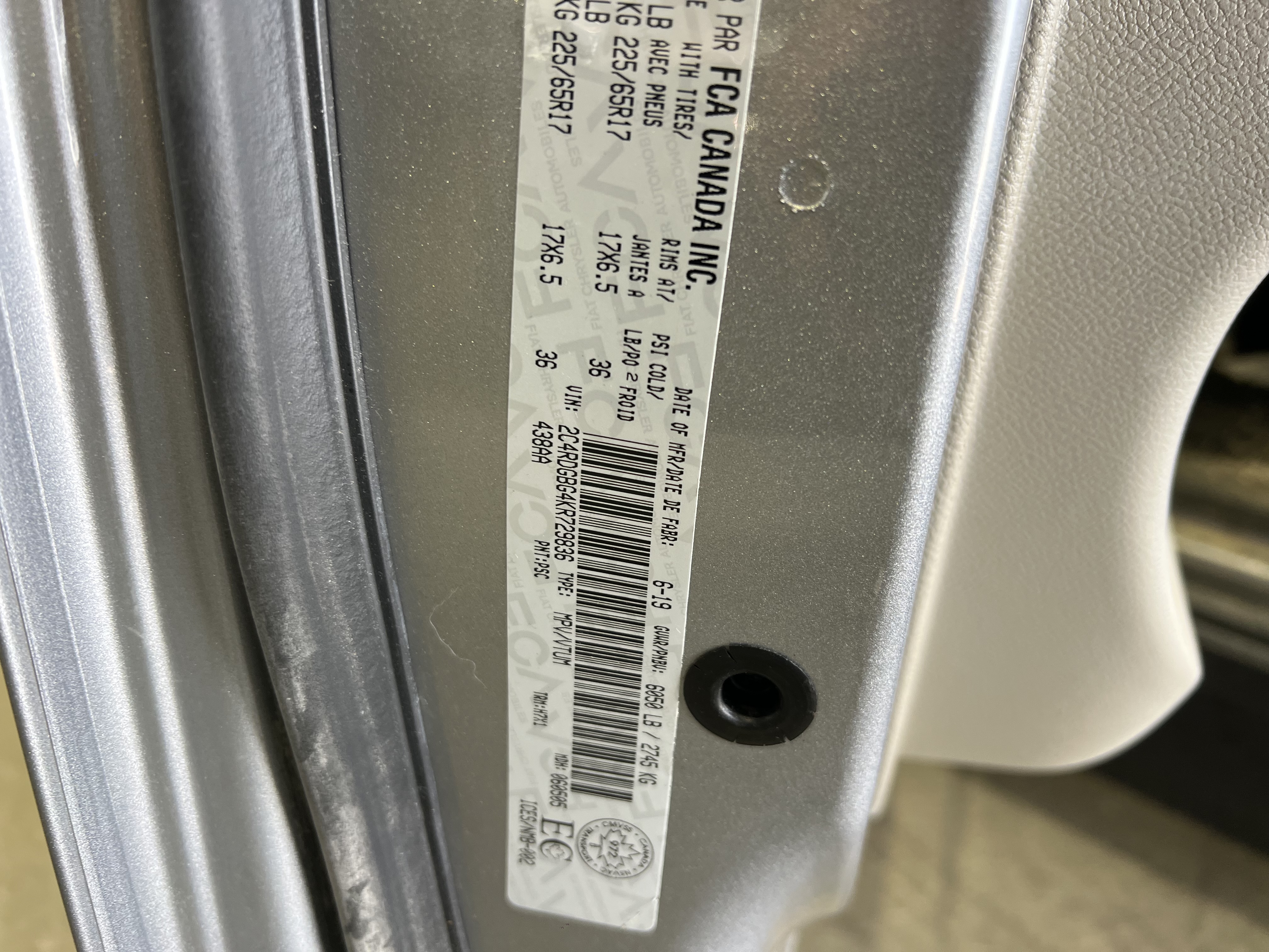 DODGE GRAND CARAVAN 2019 - 7