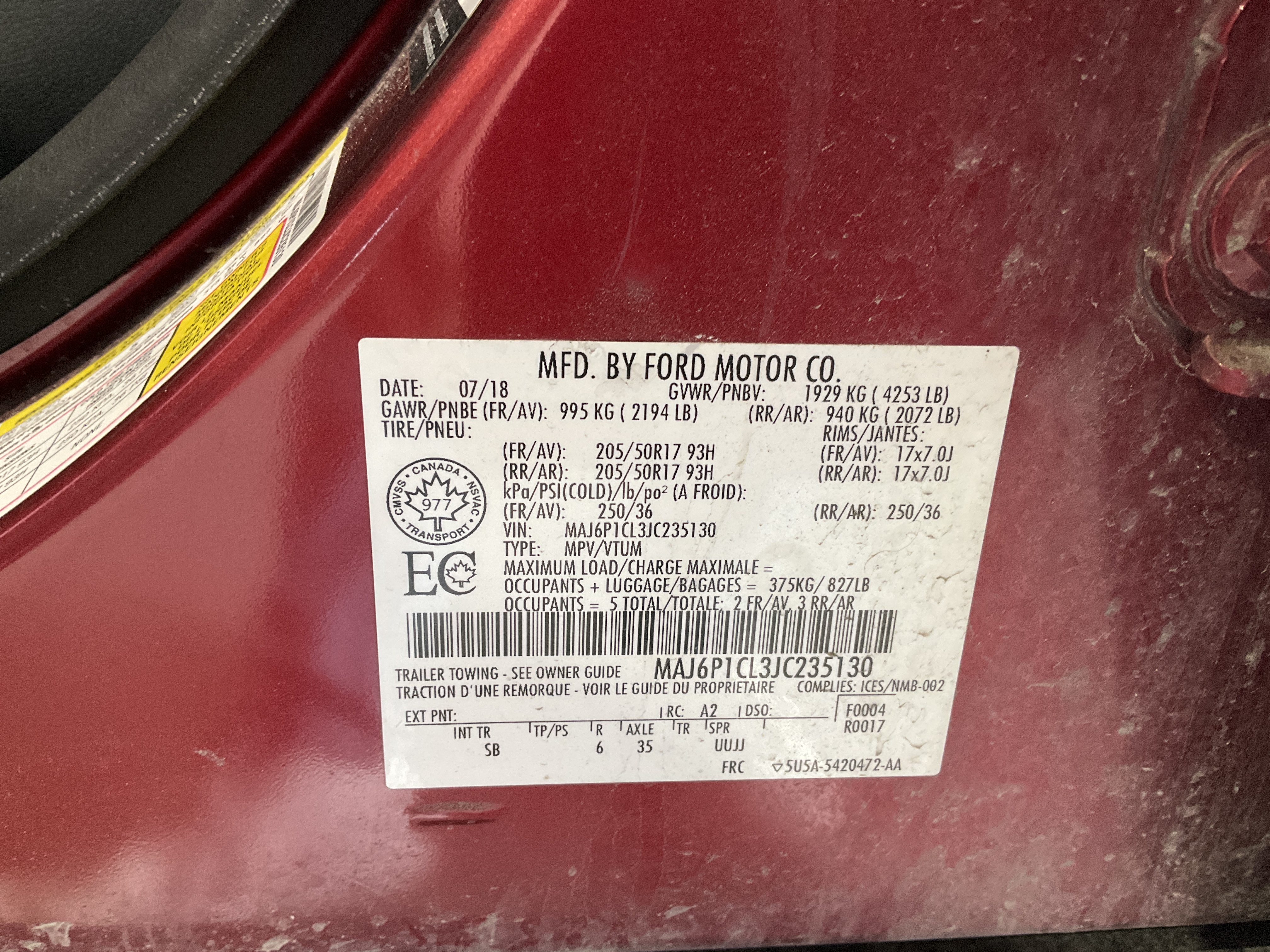 FORD ECOSPORT 2018 - 8