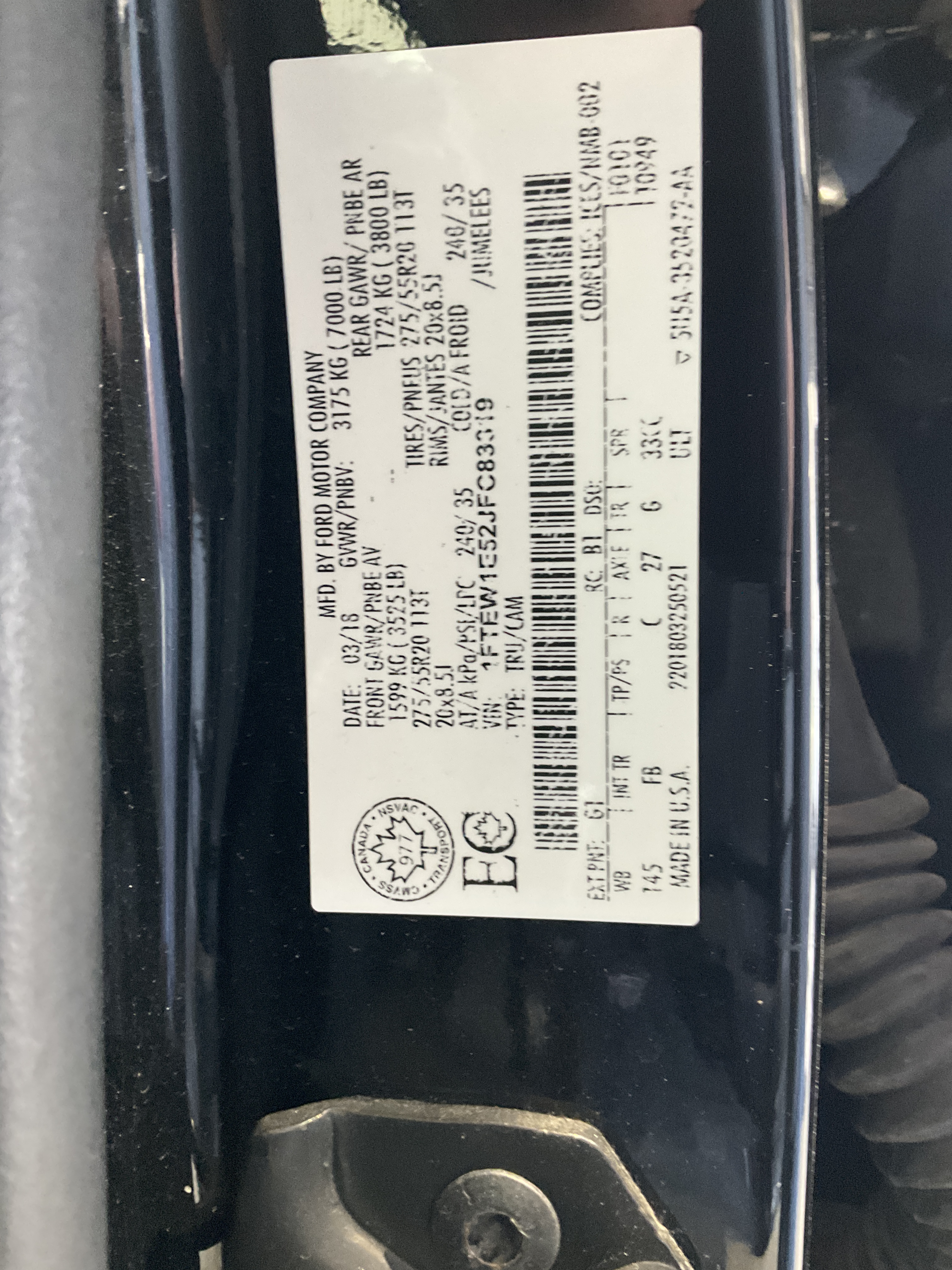 FORD F-150 2018 - 8