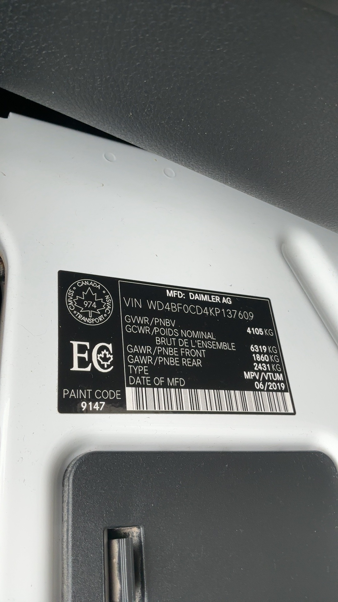 2019 Mercedes-Benz Sprinter Cargo Van