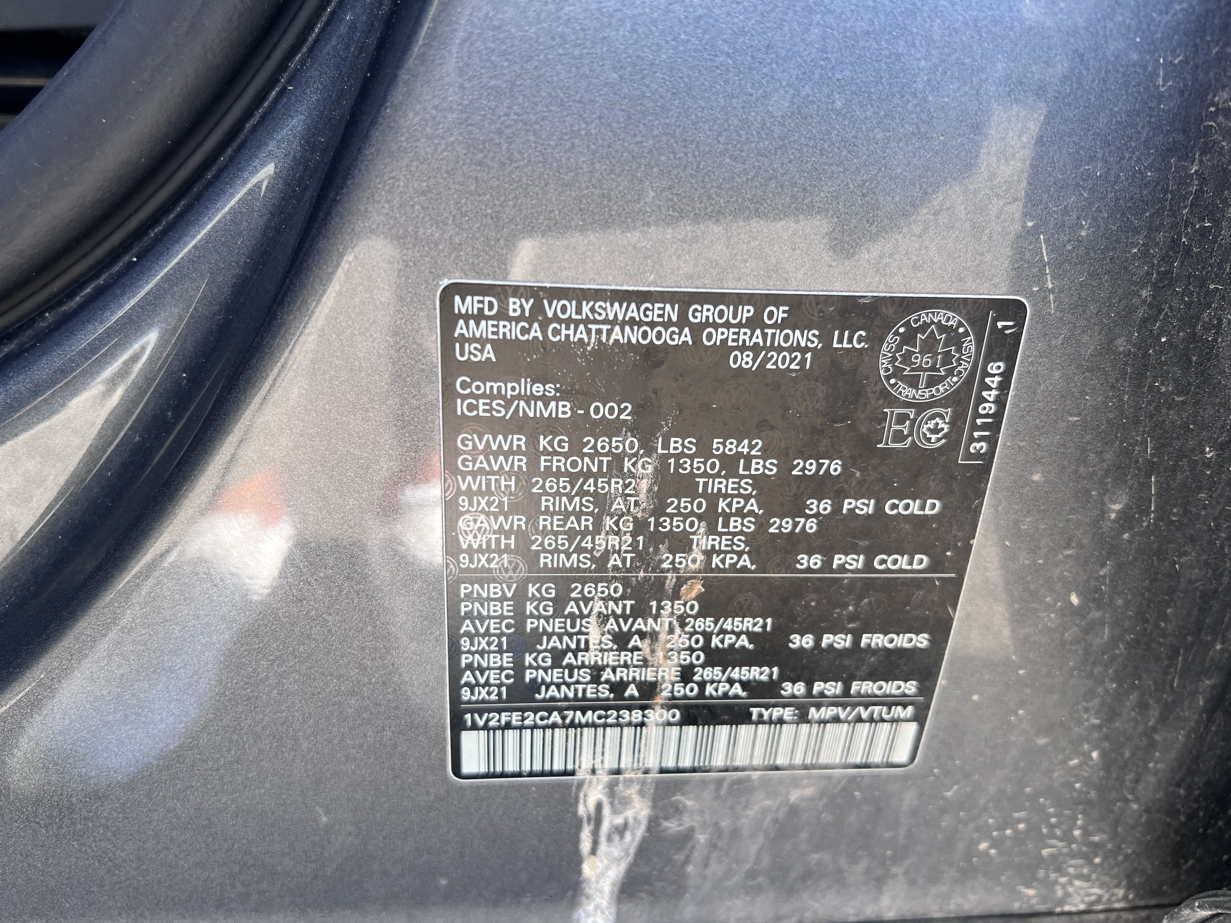 2021 Volkswagen Atlas Cross Sport Execline